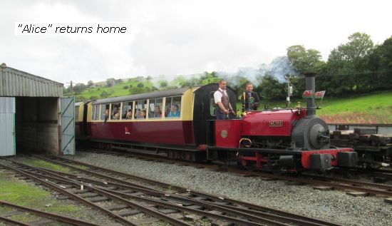 Bala Lake Railway - Alice and service train return