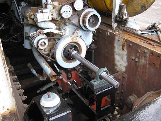 The front PTO shaft will drive compressor, exhauster, rad fan and charge pumps